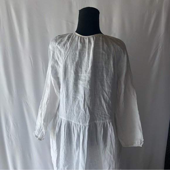 J. Crew White Cotton-linen tiered maxi beach dress (SIZE Small/Medium) Lined - Picture 7 of 7